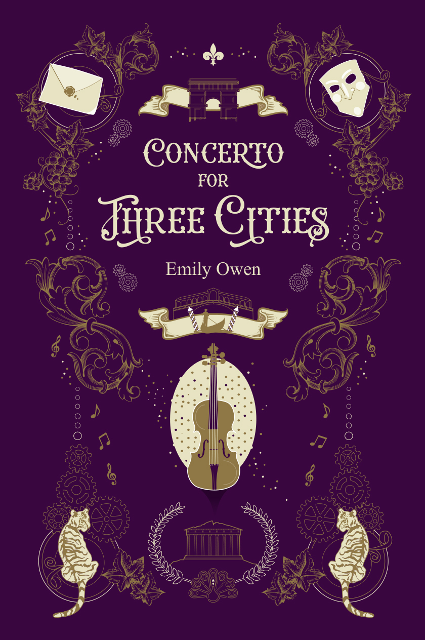 The book cover for Concerto For Three Cities